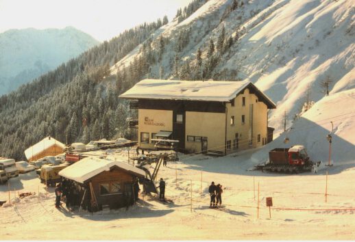 Ski lift conveniently located right in front of the house.